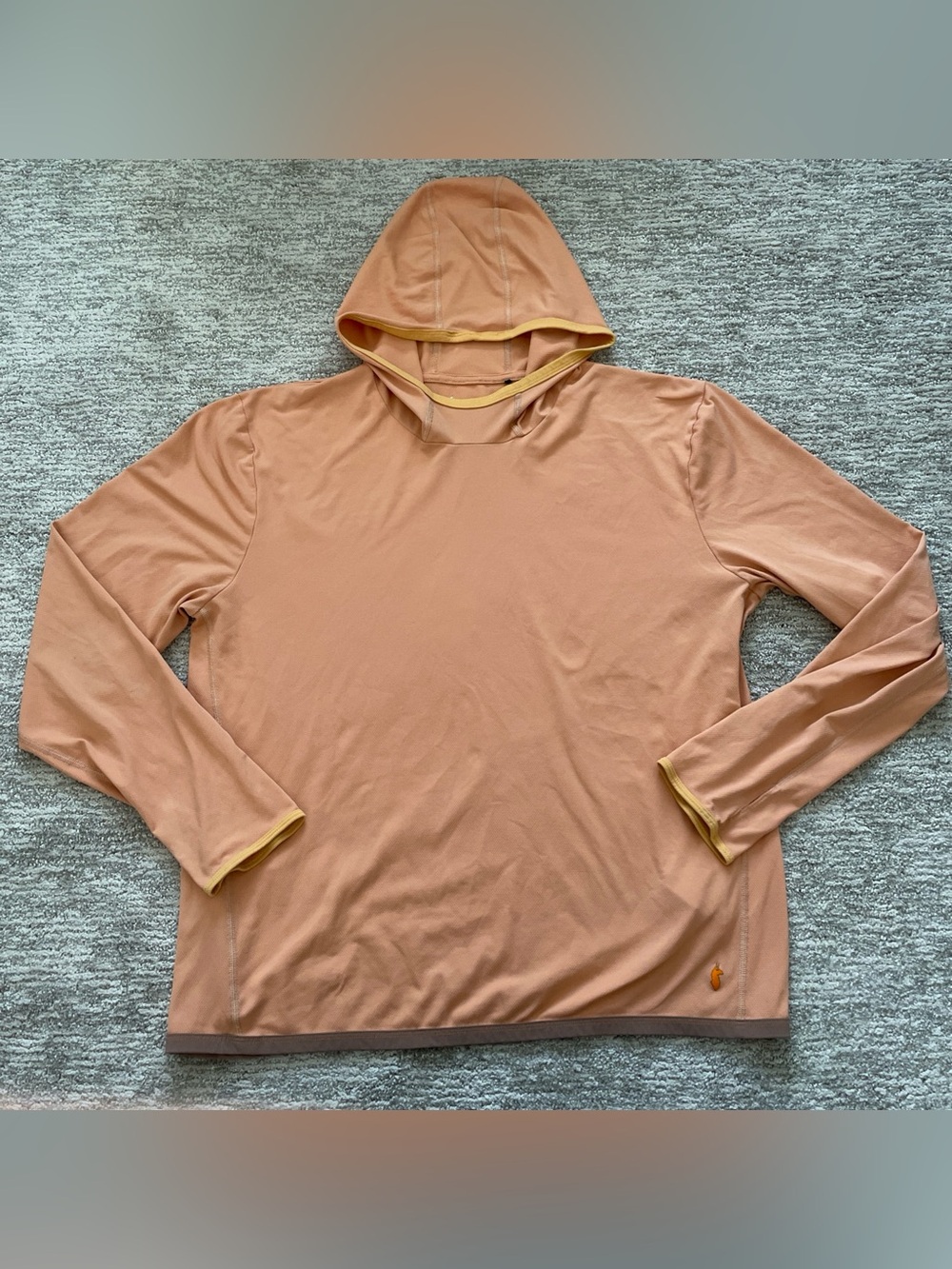 Cotopaxi Sombra Sun Hoodie Mens Large Orange Peach Lightweight Outdoor Pullover